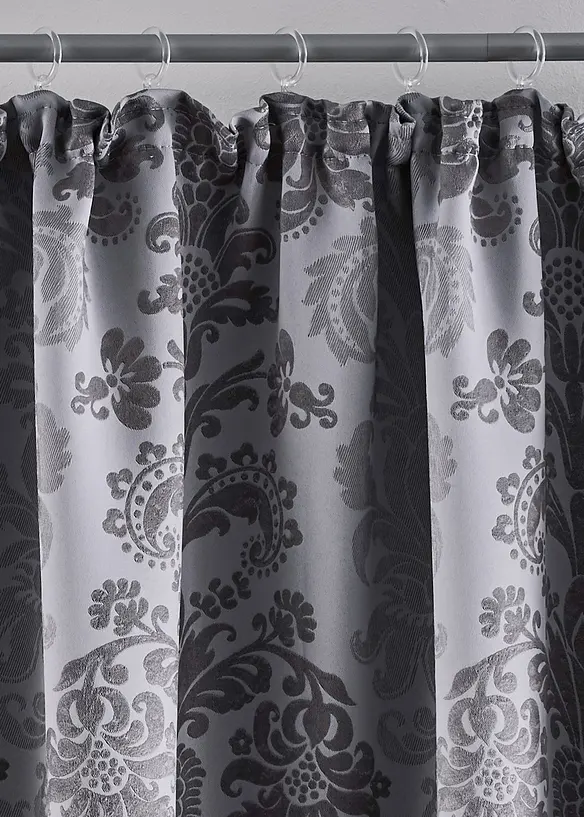 Blickdichter Vorhang aus gewebtem Jacquard, in vielen Größen (1er Pack) in grau - bonprix