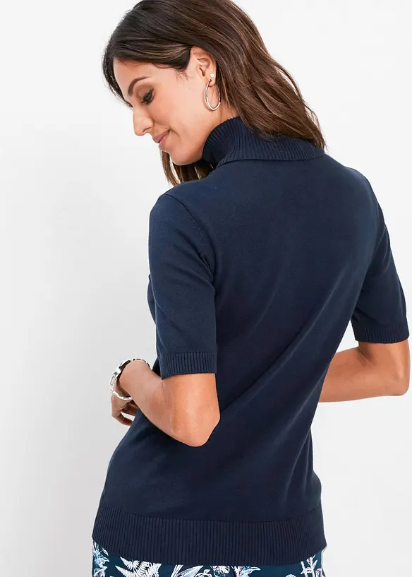 Pullover in blau von hinten (im Anschnitt) - bonprix