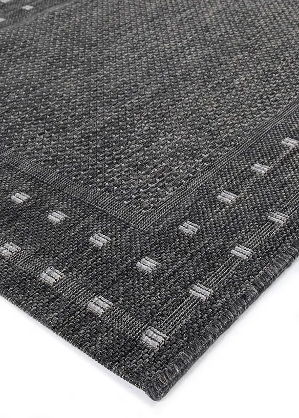 In- und Outdoor Läufer mit umlaufender Bordüre in grau Detailaufnahme vom Material - bonprix
