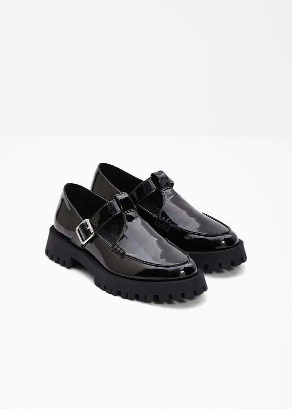 Chunky Loafer mit Cut-Outs in schwarz - bonprix