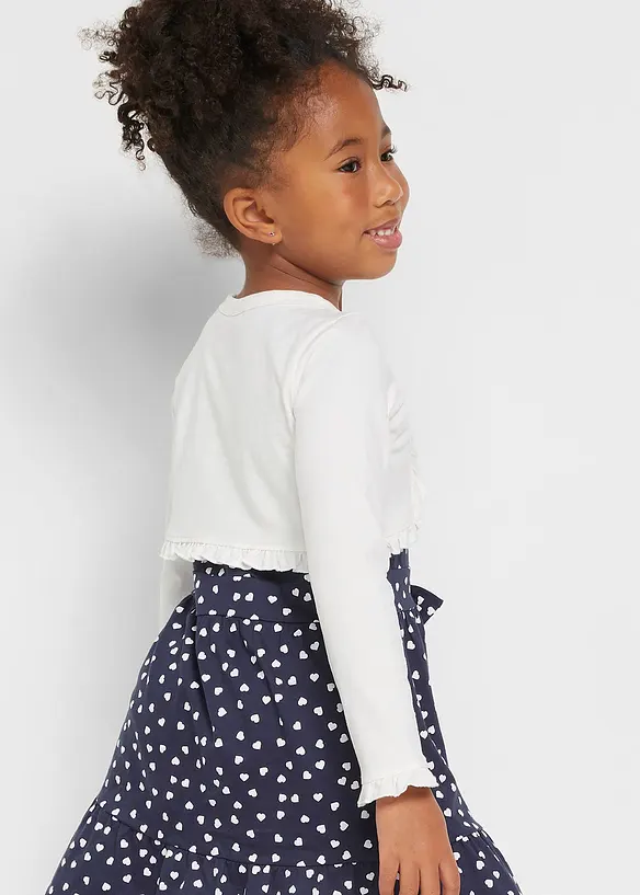 Jersey-Bolero mit Bio-Baumwolle in weiß von hinten (im Anschnitt) - bonprix
