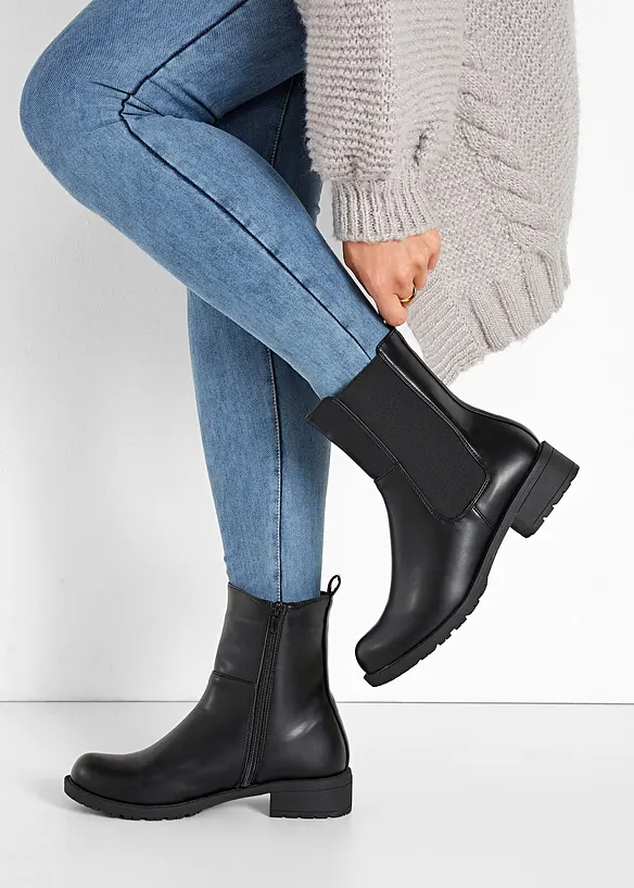 Chelsea-Boots in schwarz - bonprix