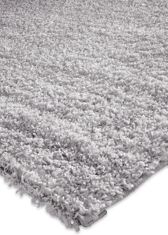 Hochflor Teppich in grau Detailaufnahme vom Material - bonprix