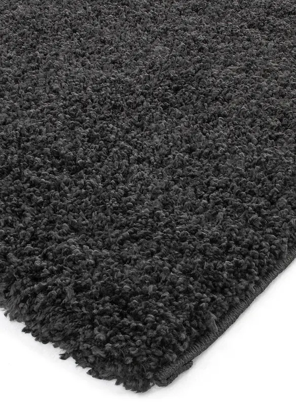 Hochflor Teppich in grau Detailaufnahme vom Material - bonprix