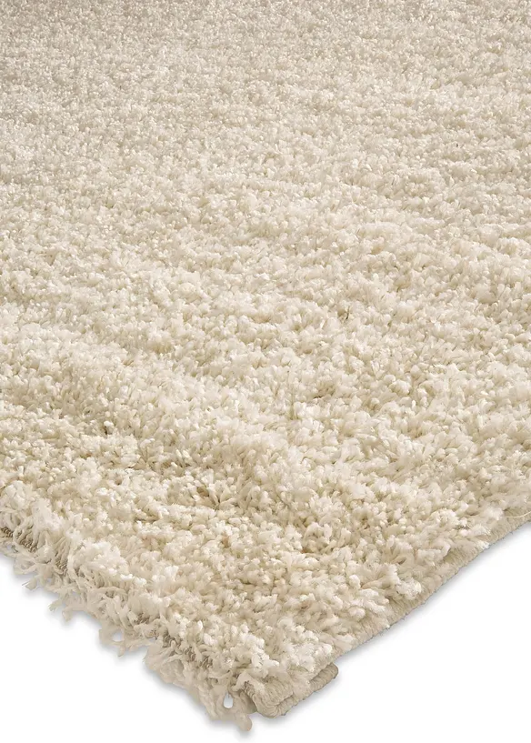 Hochflor Teppich in beige Detailaufnahme vom Material - bonprix