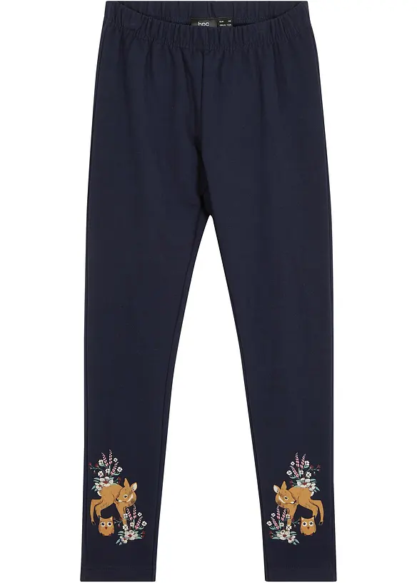 Thermo-Leggings in blau von vorne - bonprix