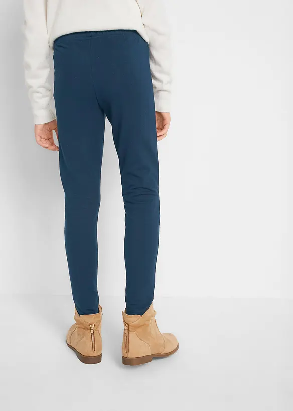 Thermo-Leggings in blau von hinten - bonprix