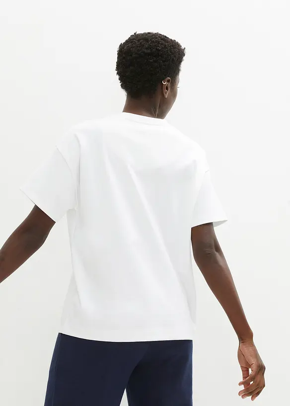 Oversize-Shirt aus reiner schwerer Bio-Baumwolle in weiß von hinten (im Anschnitt) - bonprix Oversize-Shirt aus reiner schwerer Bio-Baumwolle in weiß von hinten (im Anschnitt) - bonprix