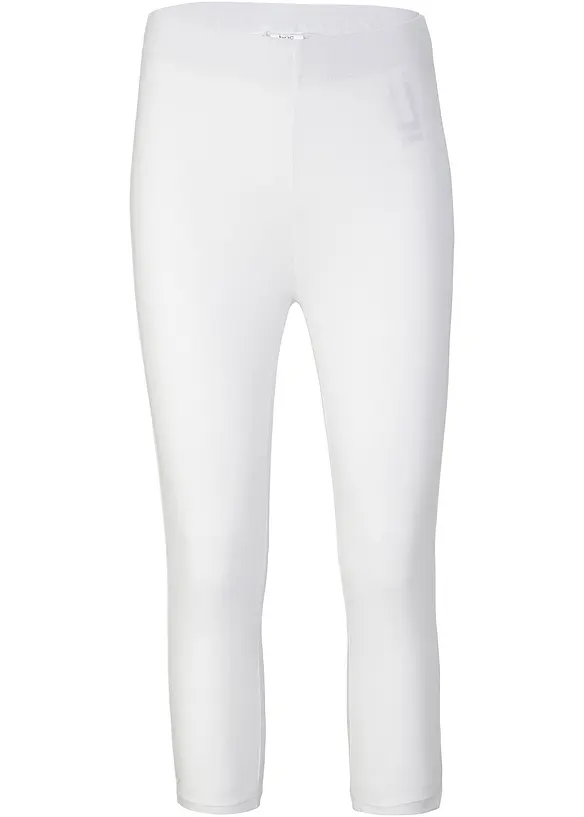 Capri-Leggings mit Komfortbund in weiß von vorne - bonprix