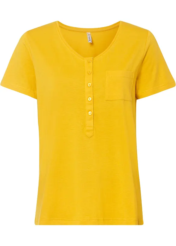 T-Shirt in gelb von vorne - bonprix