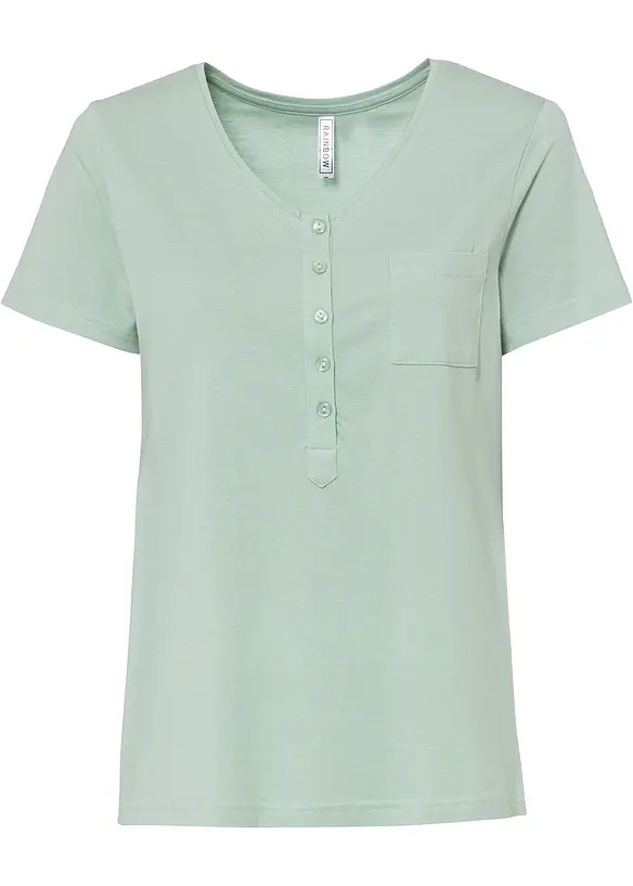 T-Shirt in grün von vorne - bonprix