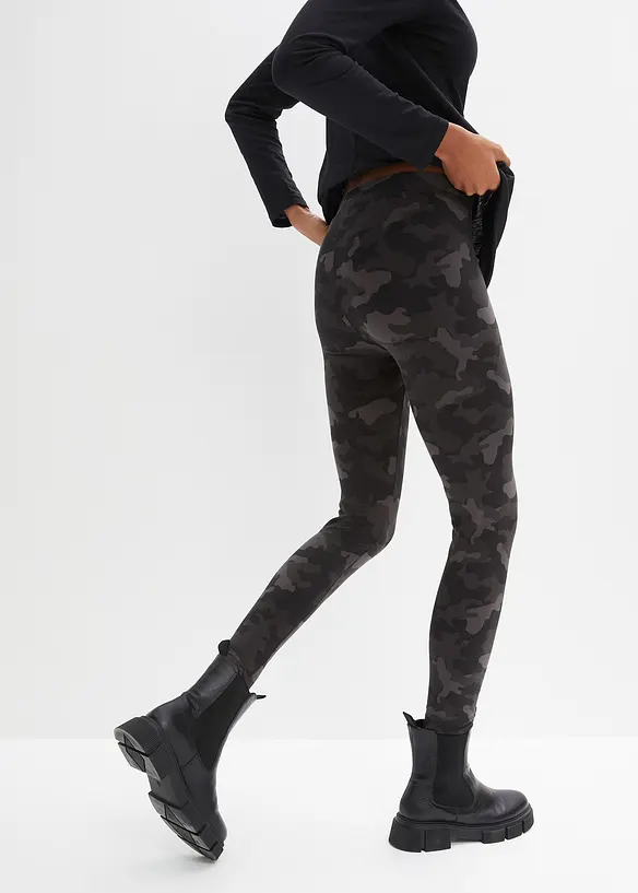 Leggings (2er-Pack) in schwarz von hinten - bonprix