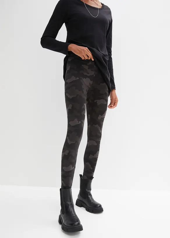 Leggings (2er-Pack) in schwarz von vorne - bonprix