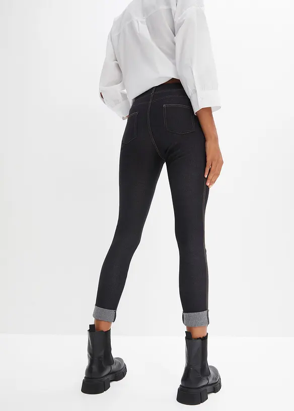 Leggings in Jeansoptik in schwarz von hinten - bonprix Leggings in Jeansoptik in schwarz von hinten - bonprix