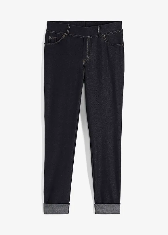 Leggings in Jeansoptik in schwarz von vorne - bonprix Leggings in Jeansoptik in schwarz von vorne - bonprix