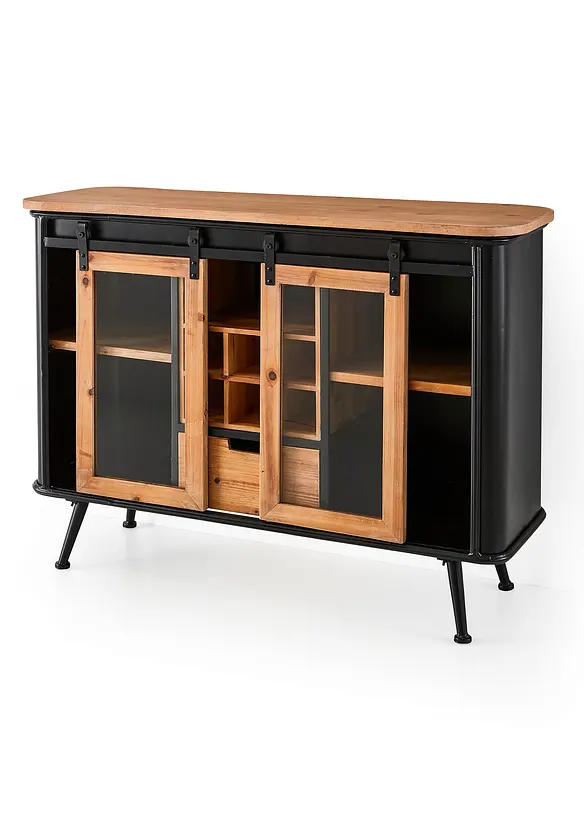 Sideboard in schwarz geöffnet - bonprix