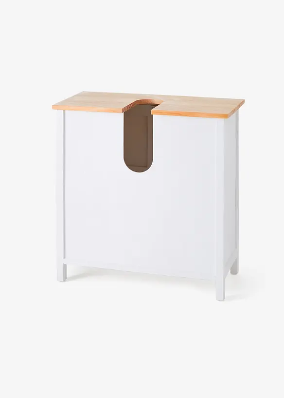 Waschbeckenunterschrank mit Ornament in weiß von hinten - bonprix