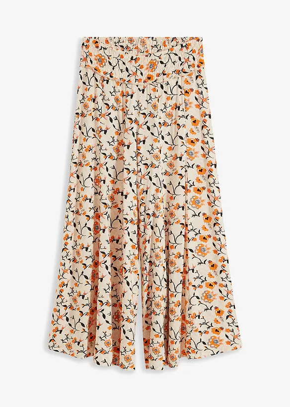 Palazzo-Hose aus fließender Viskose in beige von vorne - bonprix Palazzo-Hose aus fließender Viskose in beige von vorne - bonprix