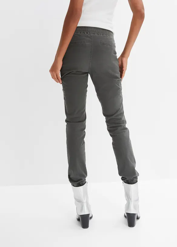 Hose mit Biker-Details in grau von hinten - bonprix Hose mit Biker-Details in grau von hinten - bonprix