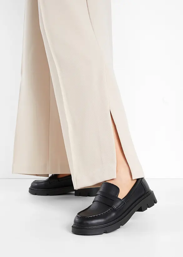 Chunky Loafer mit leichter Sohle in schwarz - bonprix