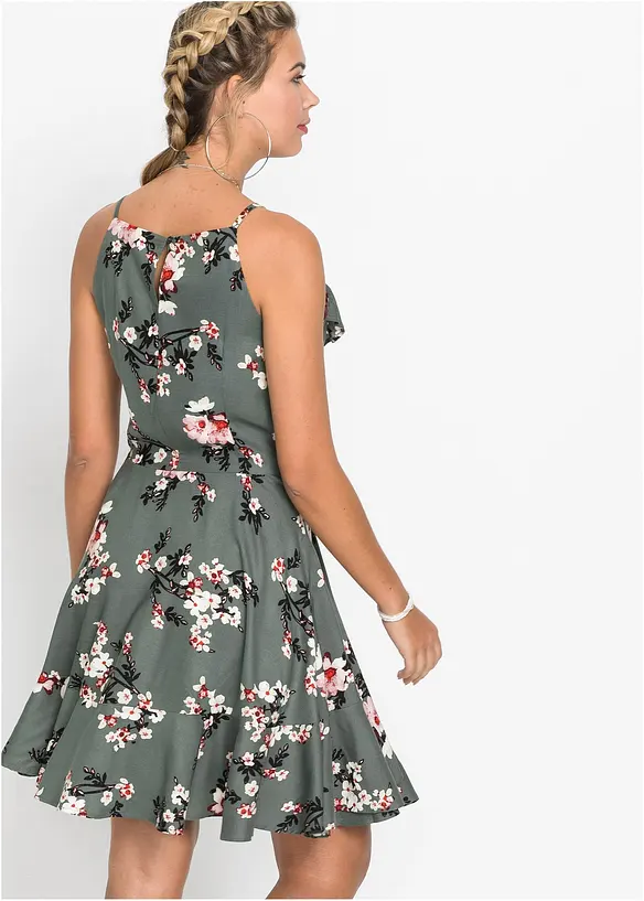 Trägerkleid aus softer Viskose in grün von hinten (Totalaufnahme) - bonprix Trägerkleid aus softer Viskose in grün von hinten (Totalaufnahme) - bonprix