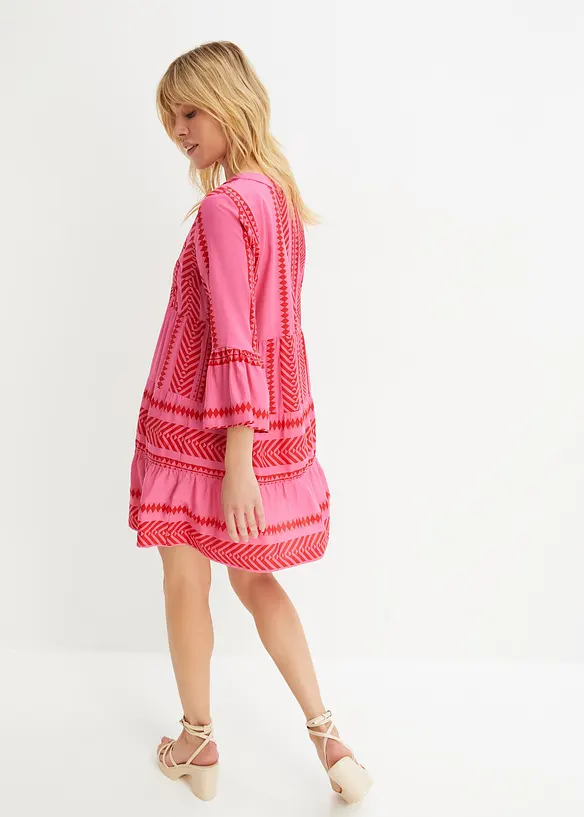 Tunika-Kleid aus fließender Viskose von hinten (Totalaufnahme) - bonprix