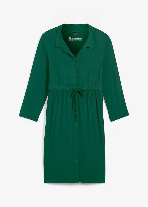 2-in-1 Umstandskleid und Stillkleid aus Viskose in grün von vorne - bonprix 2-in-1 Umstandskleid und Stillkleid aus Viskose in grün von vorne - bonprix