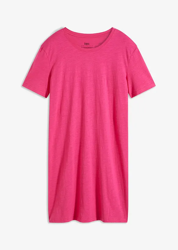 Oversized Nachthemd aus Flammgarn in pink von vorne - bonprix
