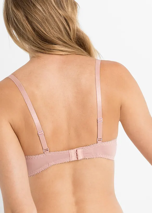 Push-up-BH mit feiner Spitze (3er Pack) in weiß von hinten (im Anschnitt) - bonprix