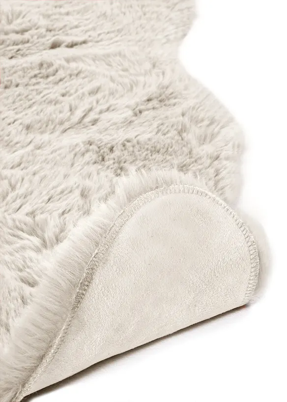 Waschbares Kunstfell in beige (Detailaufnahme) - bonprix