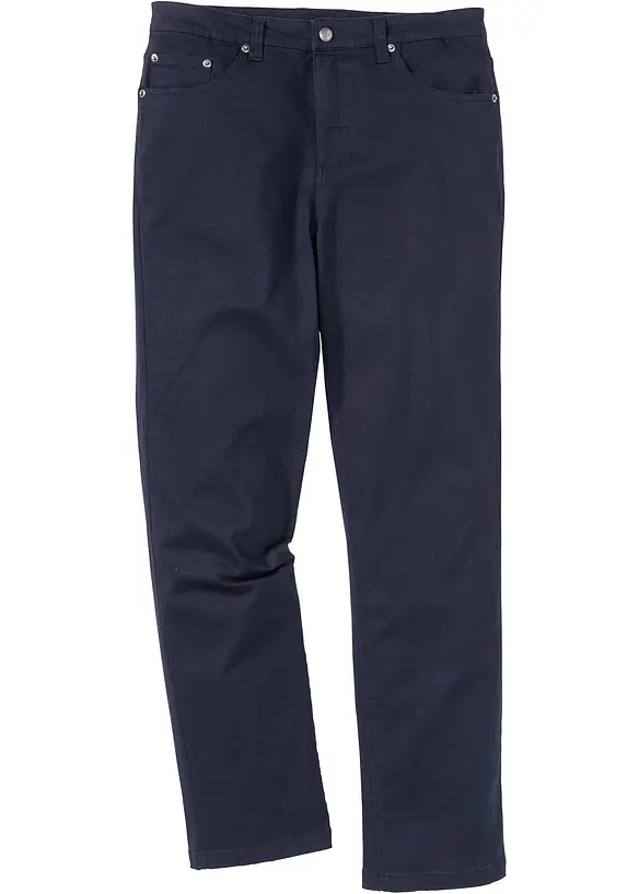 Classic Fit Stretch-Hose, Straight in blau von vorne - bonprix