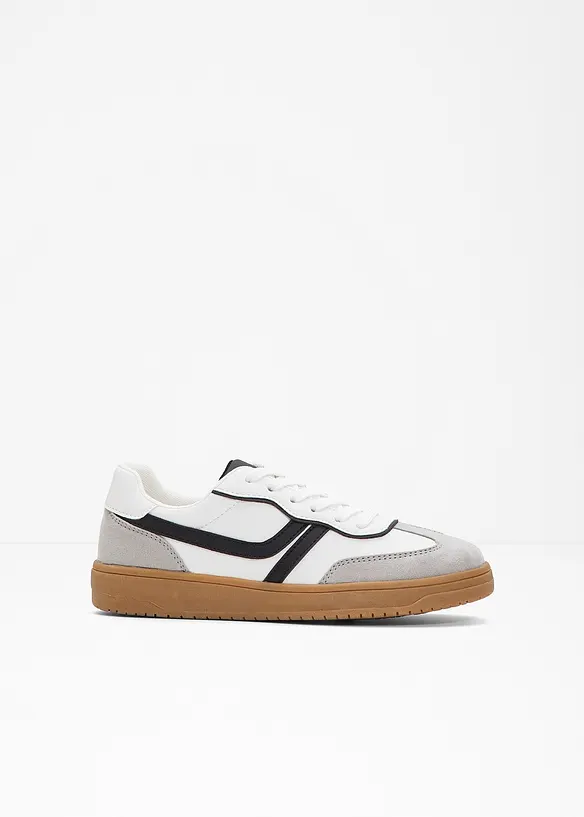 Sneaker im Retrolook in weiß von vorne - bonprix