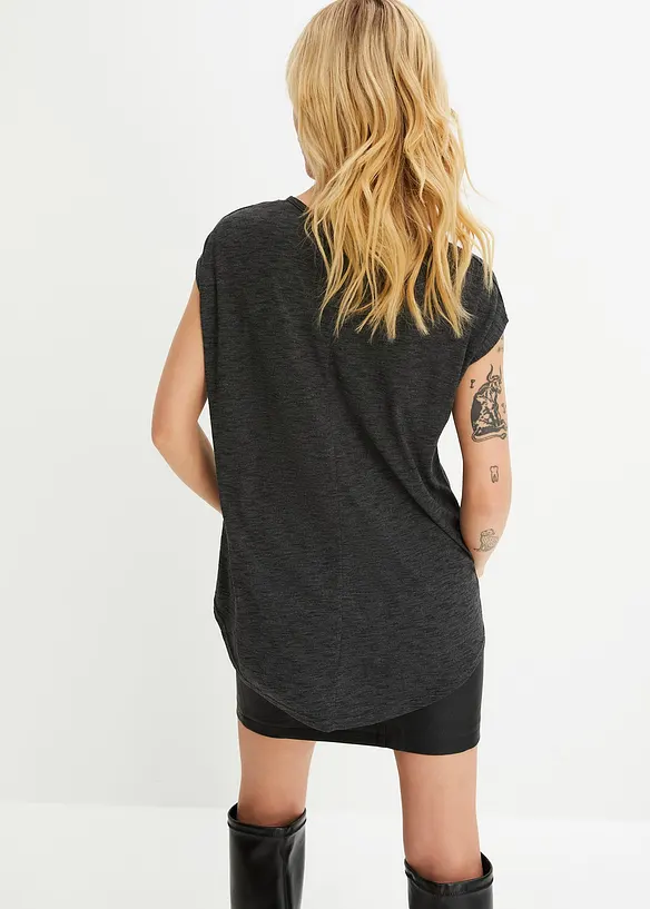 Longshirt aus softem Viskose-Mix in schwarz von hinten (im Anschnitt) - bonprix Longshirt aus softem Viskose-Mix in schwarz von hinten (im Anschnitt) - bonprix