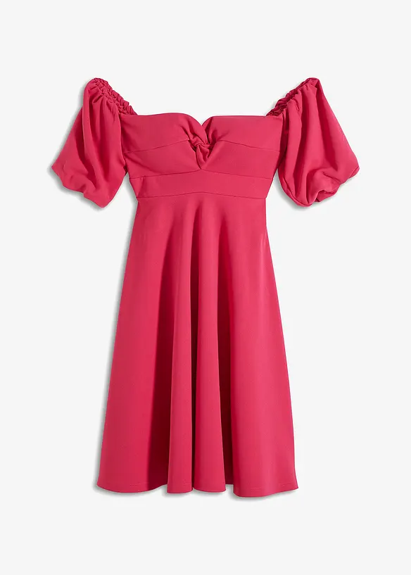 Kleid, Cold Shoulder in pink von vorne - BODYFLIRT boutique