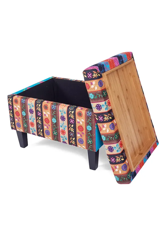 Hocker mit Tablett in bunt von der Seite - bonprix