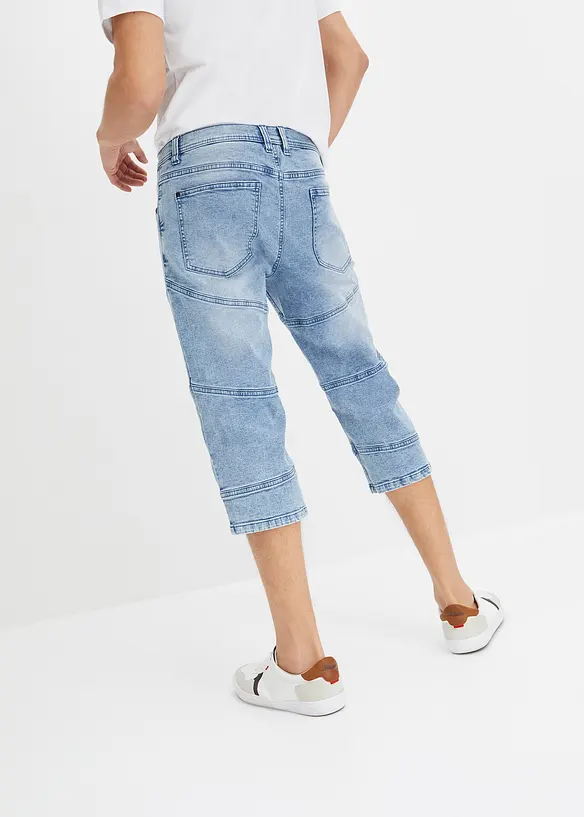 Regular Fit 3/4-Stretch-Jeans, Straight in blau von hinten - bonprix