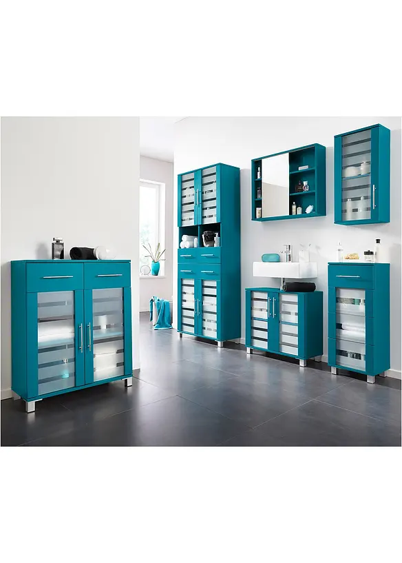 Badezimmer Hochschrank breit in petrol (Ambiente) - bonprix Badezimmer Hochschrank breit in petrol (Ambiente) - bonprix