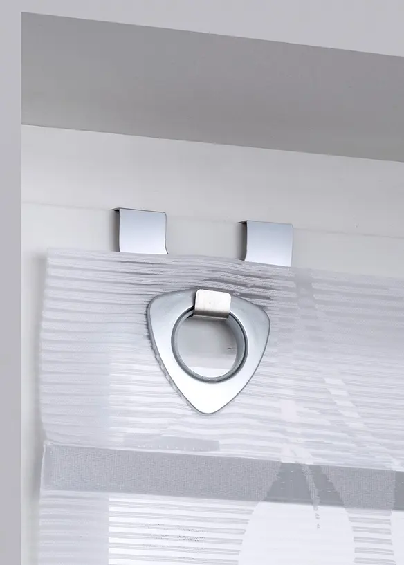 Magnet-Raffrollo mit Blattmotiv in weiß - bonprix