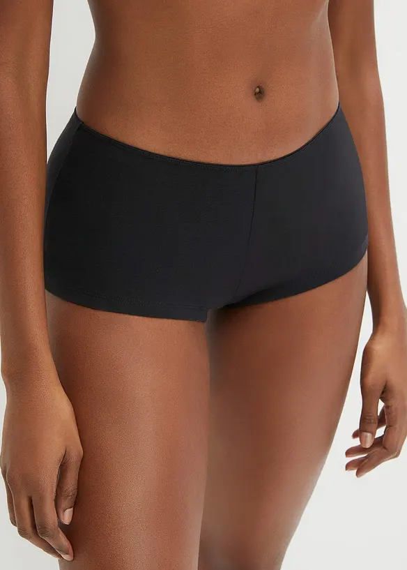 Maxi-Panty mit weicher Baumwolle (10er Pack) in schwarz von vorne - bonprix