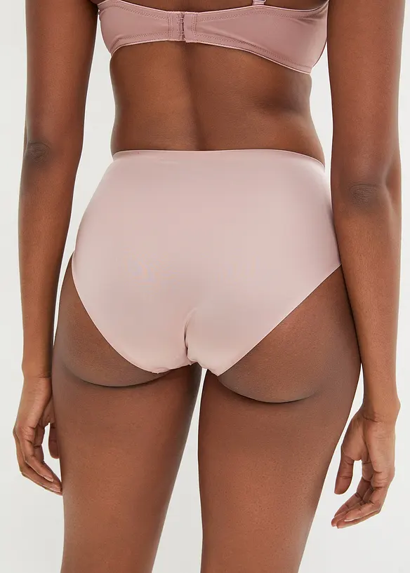 Feel Comfort Nahtlose Panty (3er Pack) in rosa von hinten - bonprix