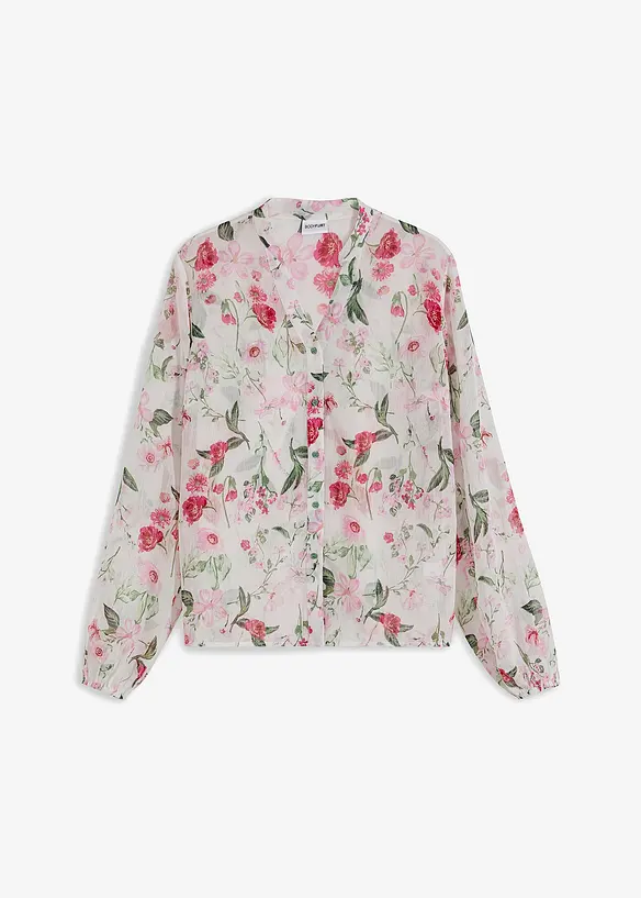 Chiffonbluse in weiß von vorne - bonprix
