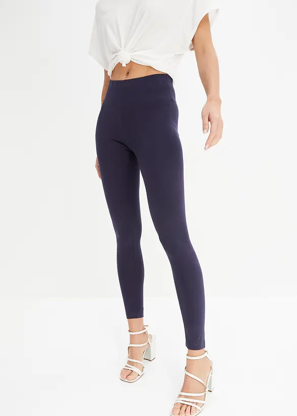Knöchelfreie Leggings (2er-Pack) in blau von vorne - bonprix