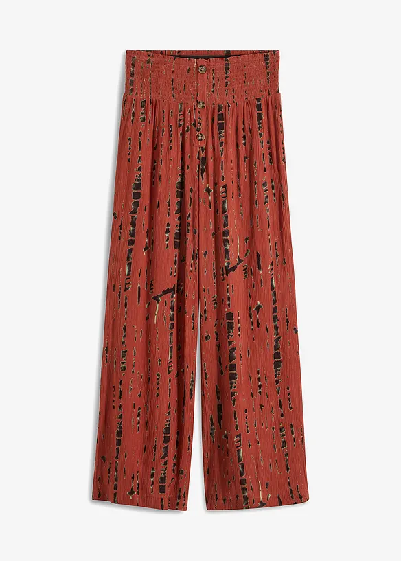 Palazzo-Hose aus fließender Viskose in rot von vorne - bonprix