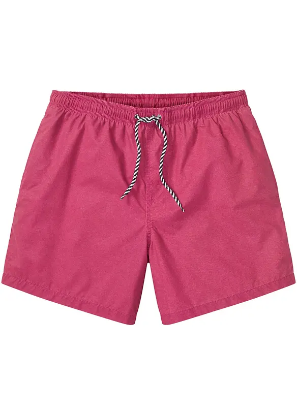 Badeshorts Herren mit Washed-Out-Optik in lila von vorne - bonprix