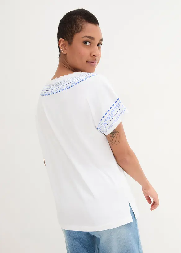 T-Shirt mit Bio-Baumwolle in weiß von hinten (im Anschnitt) - bonprix T-Shirt mit Bio-Baumwolle in weiß von hinten (im Anschnitt) - bonprix