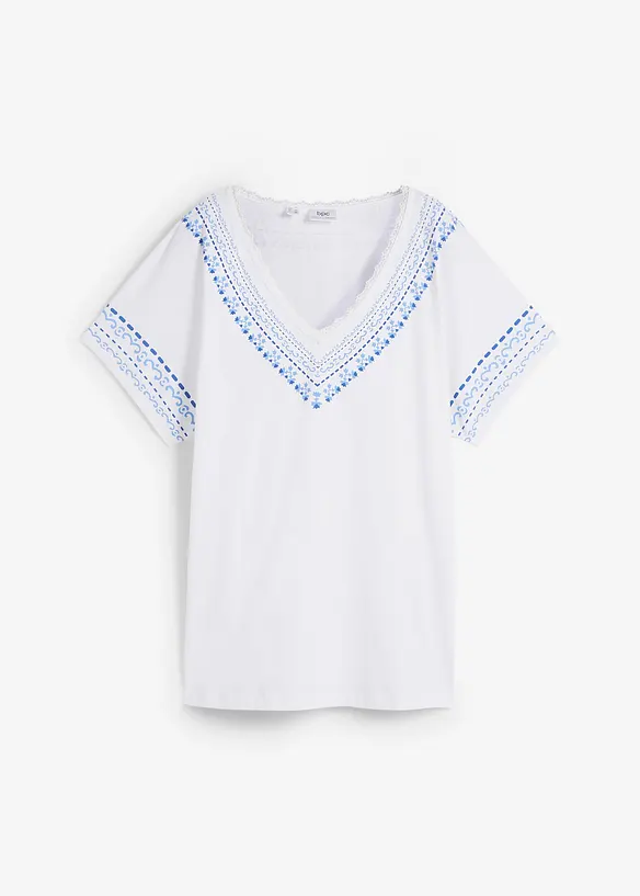 T-Shirt mit Bio-Baumwolle in weiß von vorne - bonprix T-Shirt mit Bio-Baumwolle in weiß von vorne - bonprix