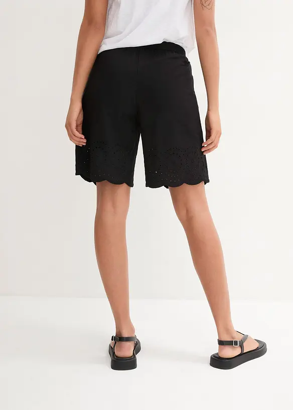 Schlupf-Shorts aus reiner Baumwolle in schwarz von hinten - bonprix Schlupf-Shorts aus reiner Baumwolle in schwarz von hinten - bonprix