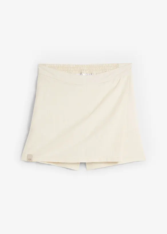 Hosenrock mit Leinen in beige von vorne - bpc bonprix collection