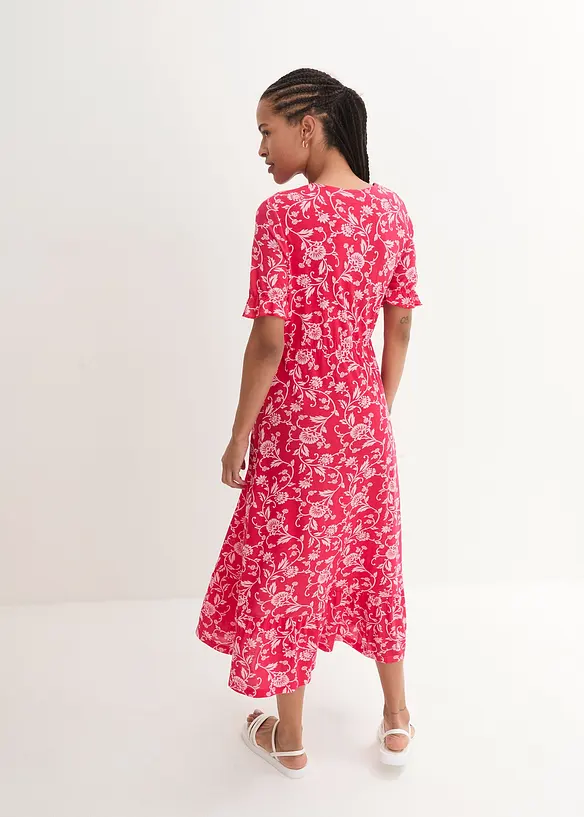 Jerseykleid in rot von hinten (Totalaufnahme) - bonprix Jerseykleid in rot von hinten (Totalaufnahme) - bonprix