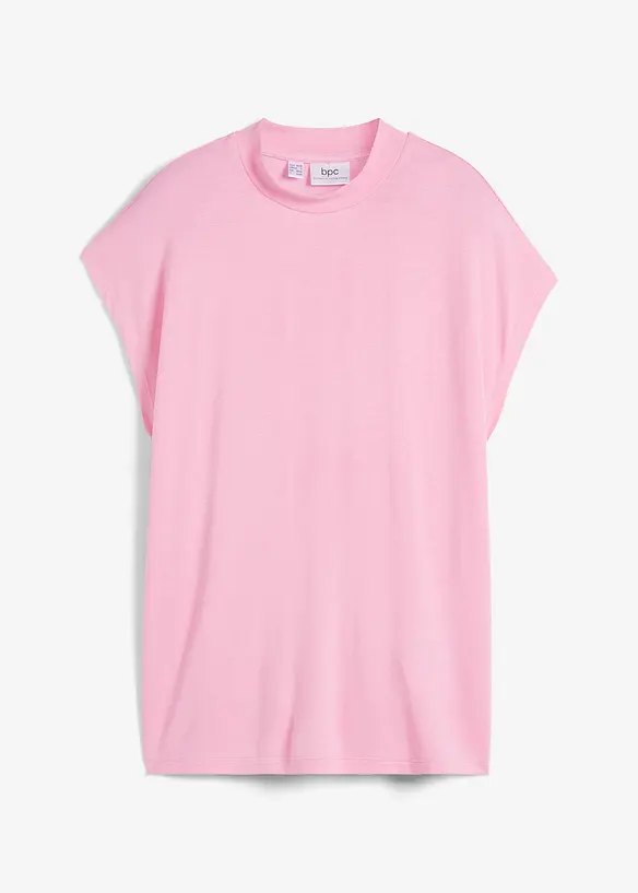 T-Shirt aus softer Viskose in rosa von vorne - bonprix